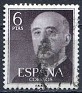Spain 1955 General Franco 6 Ptas Grey Edifil 1161. Spain 1955 1161 Franco usado. Subida por susofe